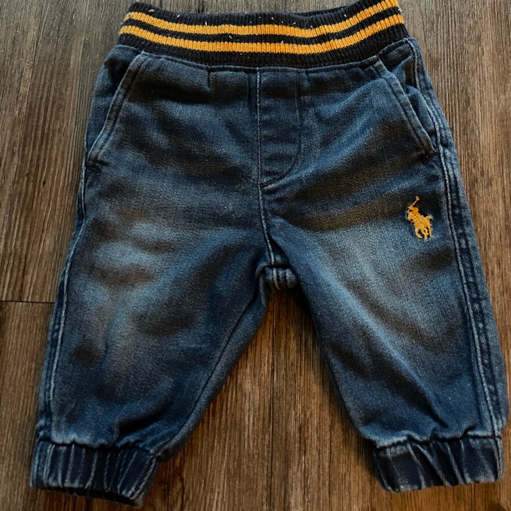 Ralph Lauren Kids Blue Jeans with Gold Accents